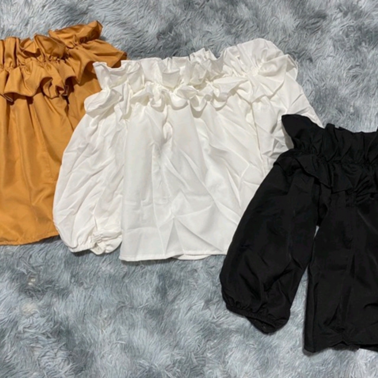 ÁO bẹt vai nhún bèo (size 40 - 53kg)