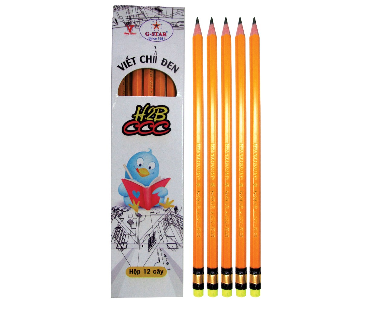 BÚT CHÌ ĐEN CCC-H2B HIỆU GSTAR