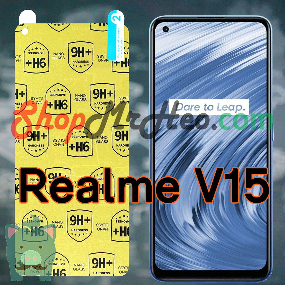 Dán Cường Lực Nano Dẻo Realme V15 (Trong Và Nhám)