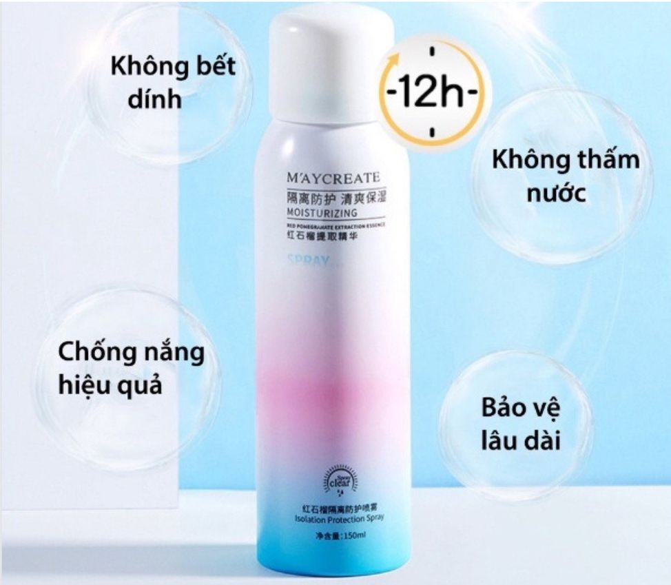 Xịt Chống Nắng Trắng Da Chính Hãng M'aycreate