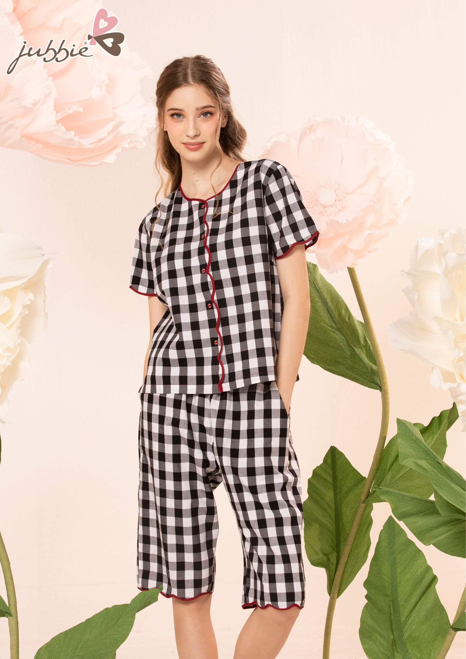 Bộ lửng kate cổ tròn mặc nhà Jubbie 32486