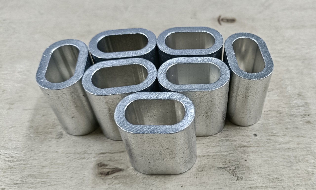 10 Cốt nhôm đầu nhôm khóa dây cáp[ Ø 8mm ]