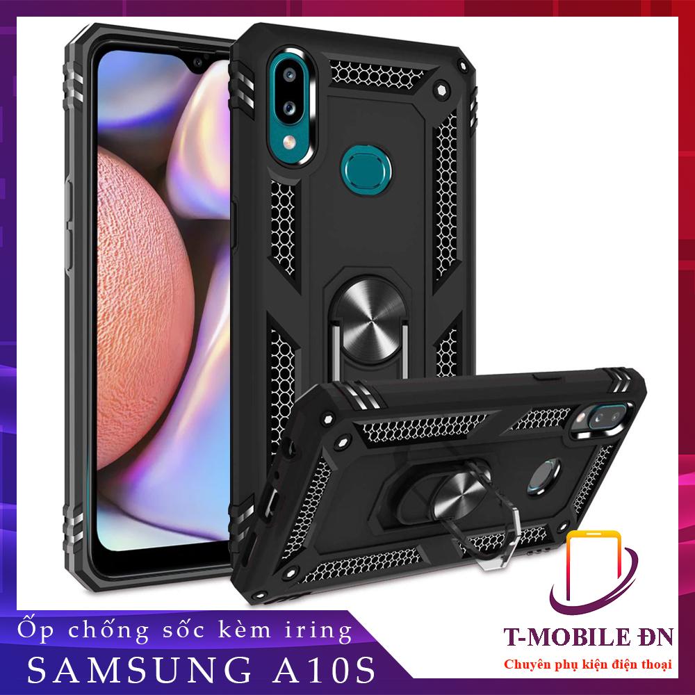 Ốp lưng Samsung A10s chống sốc 2 lớp kèm nhẫn iring giá đỡ bảo vệ máy toàn diện chuẩn châu âu