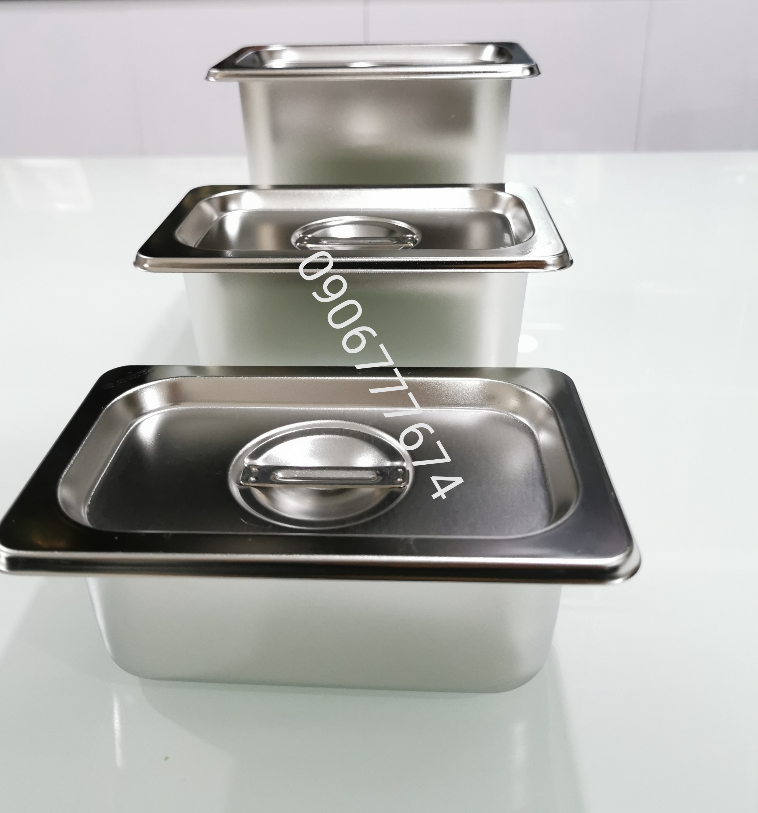 khay inox GN 1/9 đựng topping
