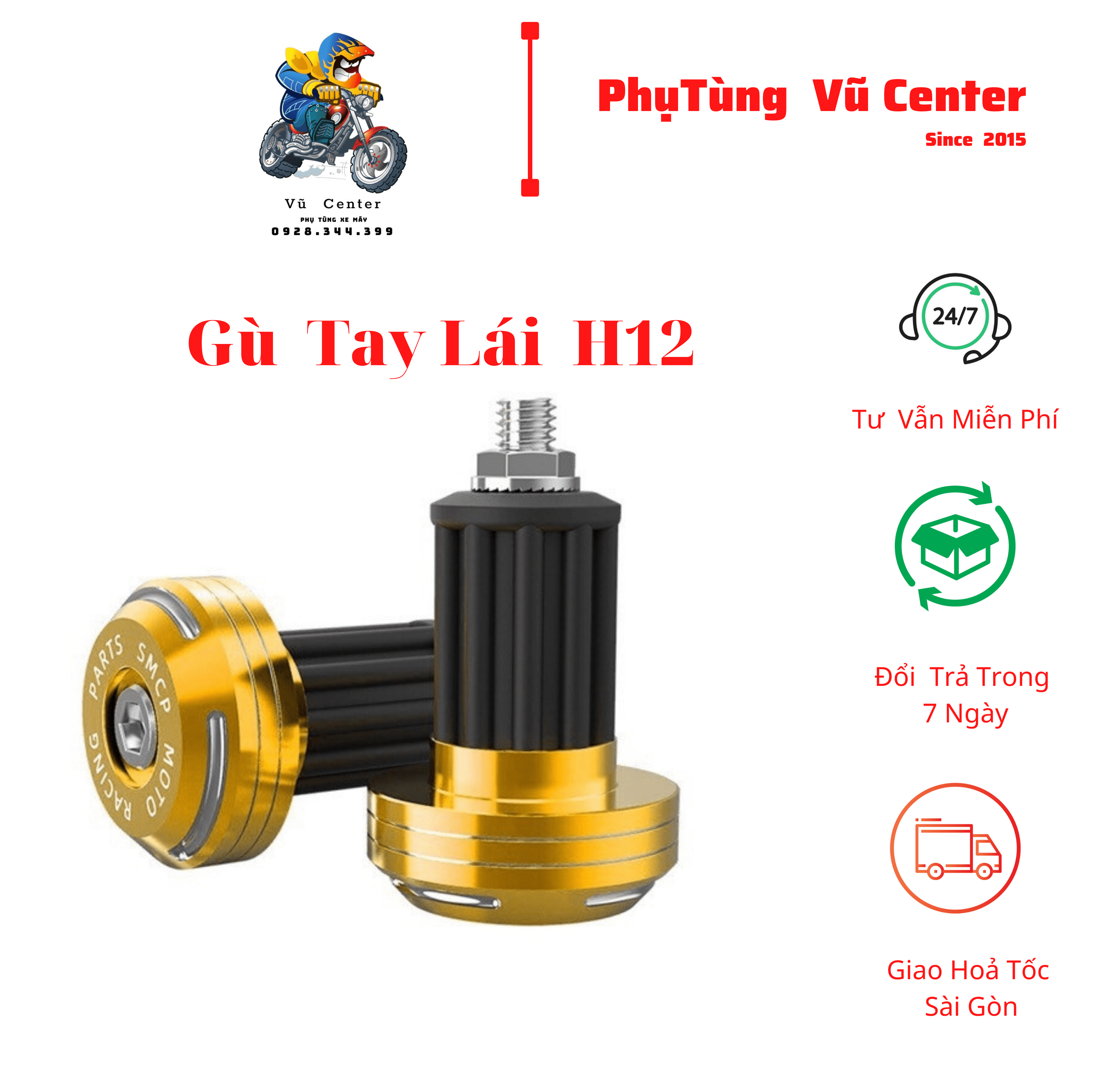 [HCM] Gù tay lái CNC H12 Brem-boo