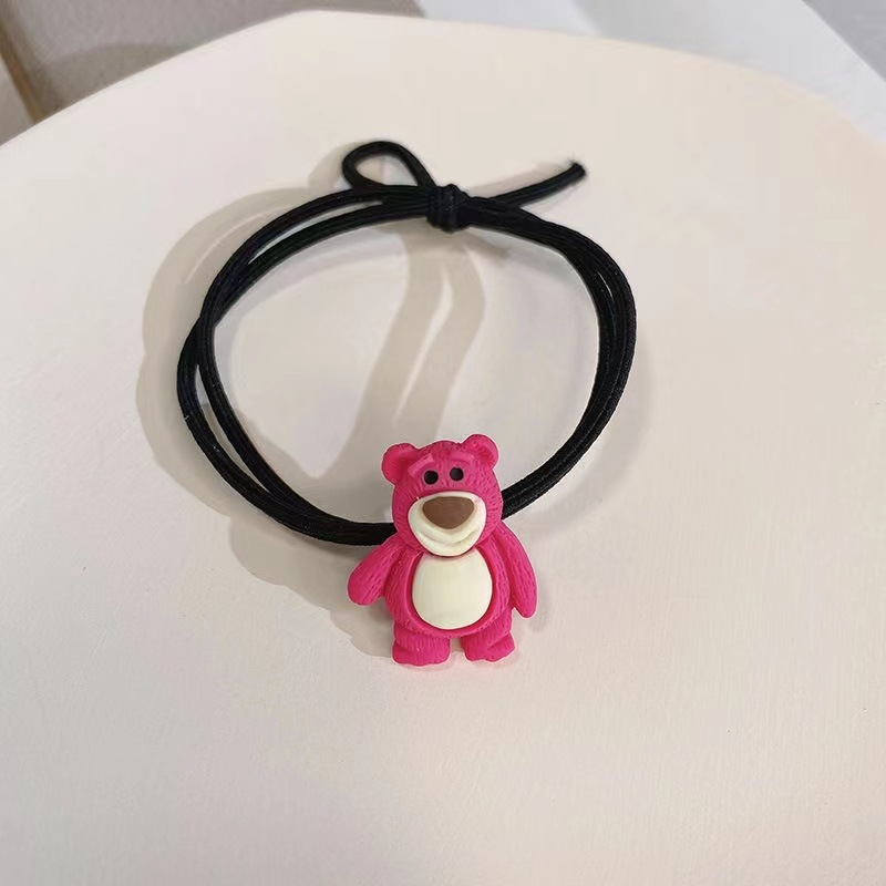 Cột tóc gấu losto đơn giản dễ thương- cột tóc gấu dâu - Selenshop