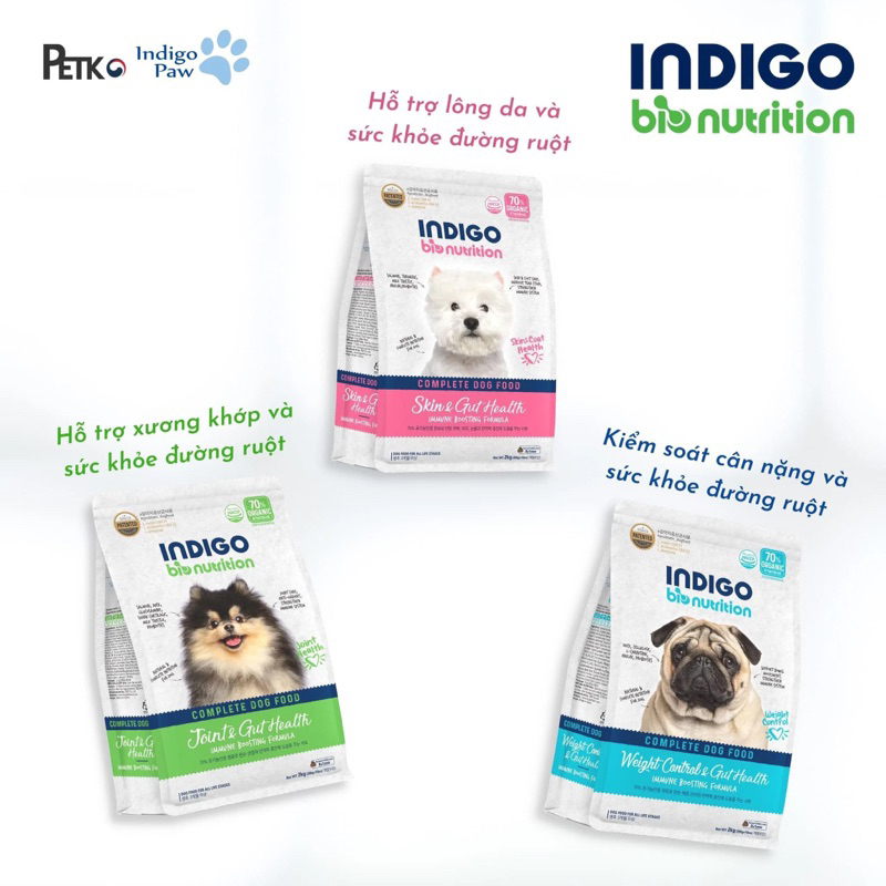 Hạt hữu cơ INDIGO dành cho chó 2KG (hạt chức năng)