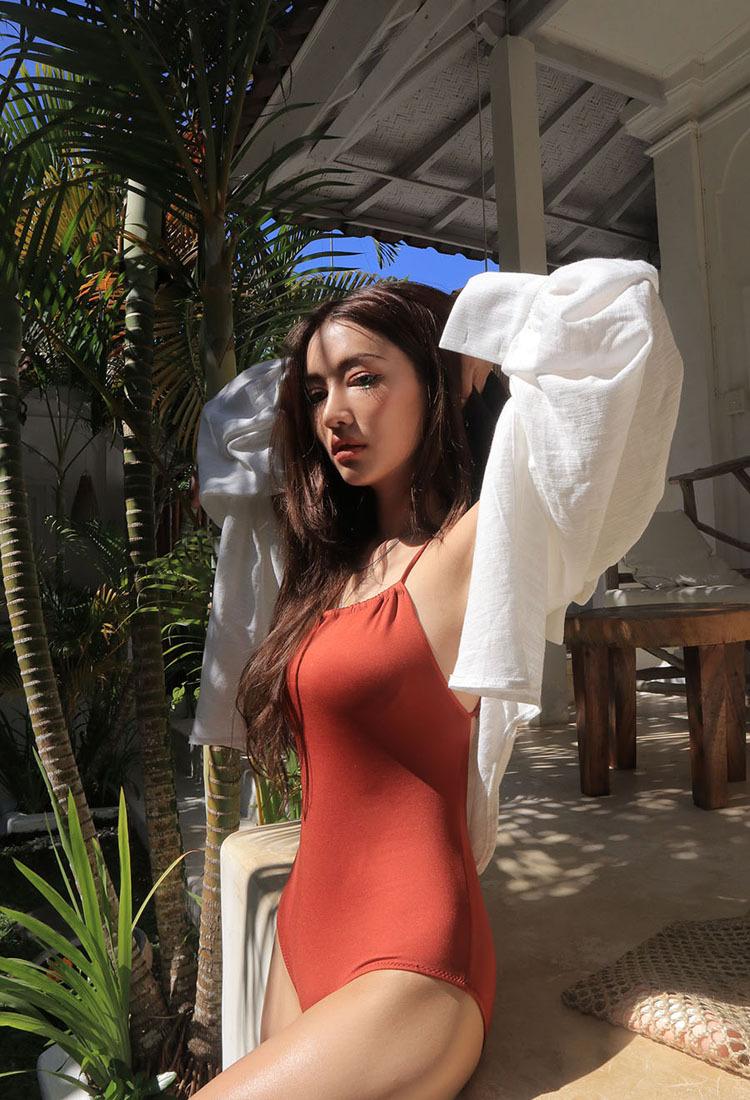 Monokini cam đất buộc dây lưng