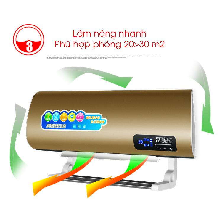 Quạt/máy sưởi treo tường Camel ZG-NSB-2000
