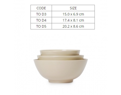 Tô Nhựa Melamine Màu Nâu