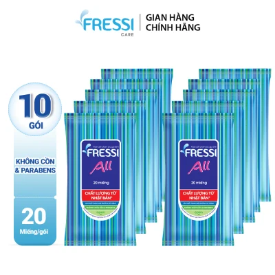 Combo10 Khăn ướt Fressi care For All 20 miếng