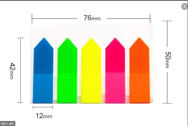 Giấy nhớ 5 màu nilon mũi tên hàng đẹp