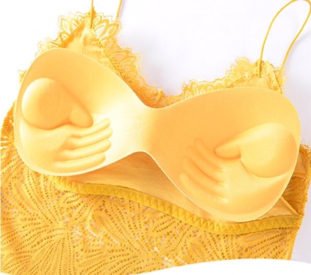 [FreeShipMax] Áo Bra Ren Lá Dáng Lửng