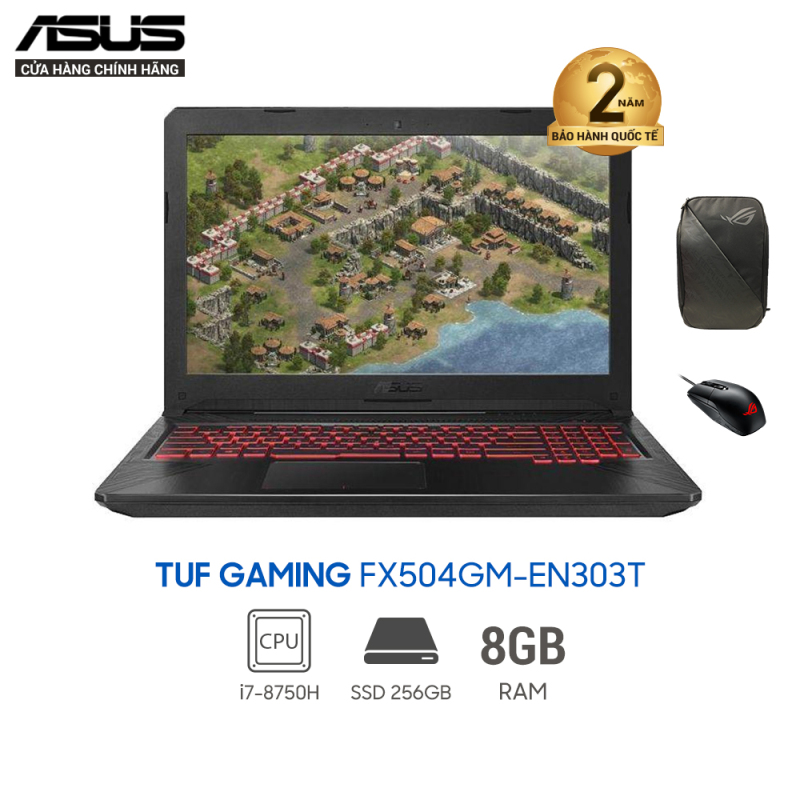 Bảng giá Laptop ASUS TUF Gaming FX 504 FX504GM-EN303T (Intel i7-8750H/8GB DDR4/215 GB + 1TB/GTX 1060/15.6/Windows 10) Phong Vũ