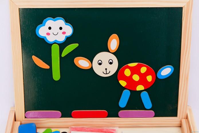 Bộ ghép hình nam châm bằng gỗ cho bé