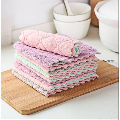 10 Khăn Lau Nhà Bếp Zích Zắc 2 Mặt Siêu Thấm Nước .ĐTVM