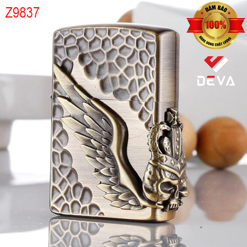 _ deva shop hộp quẹt zorro emblem gõ búa z9837 độc lạ khá là chất cho anh em chơi bật lửa - quà tặng cao cấp cho nam giới