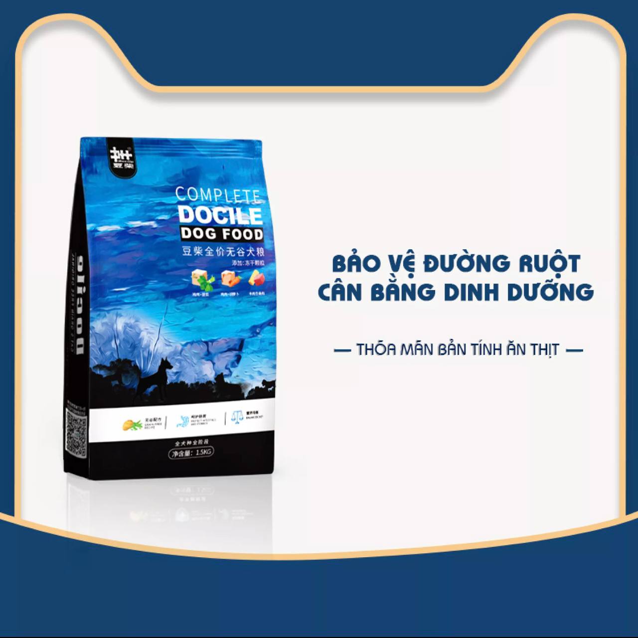 Hạt thức ăn cho chó DOCILE 4 mùi vị dành cho chó mọi lứa tuổi