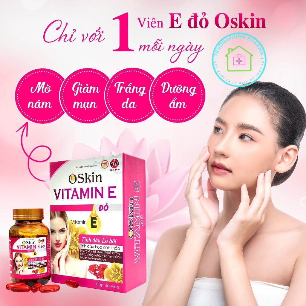 Vitamin E đỏ Oskin Hộp 30 viên