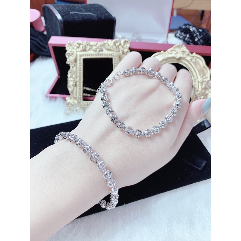 Lắc tay bi XI BẠCH KIM siêu sáng LBB26