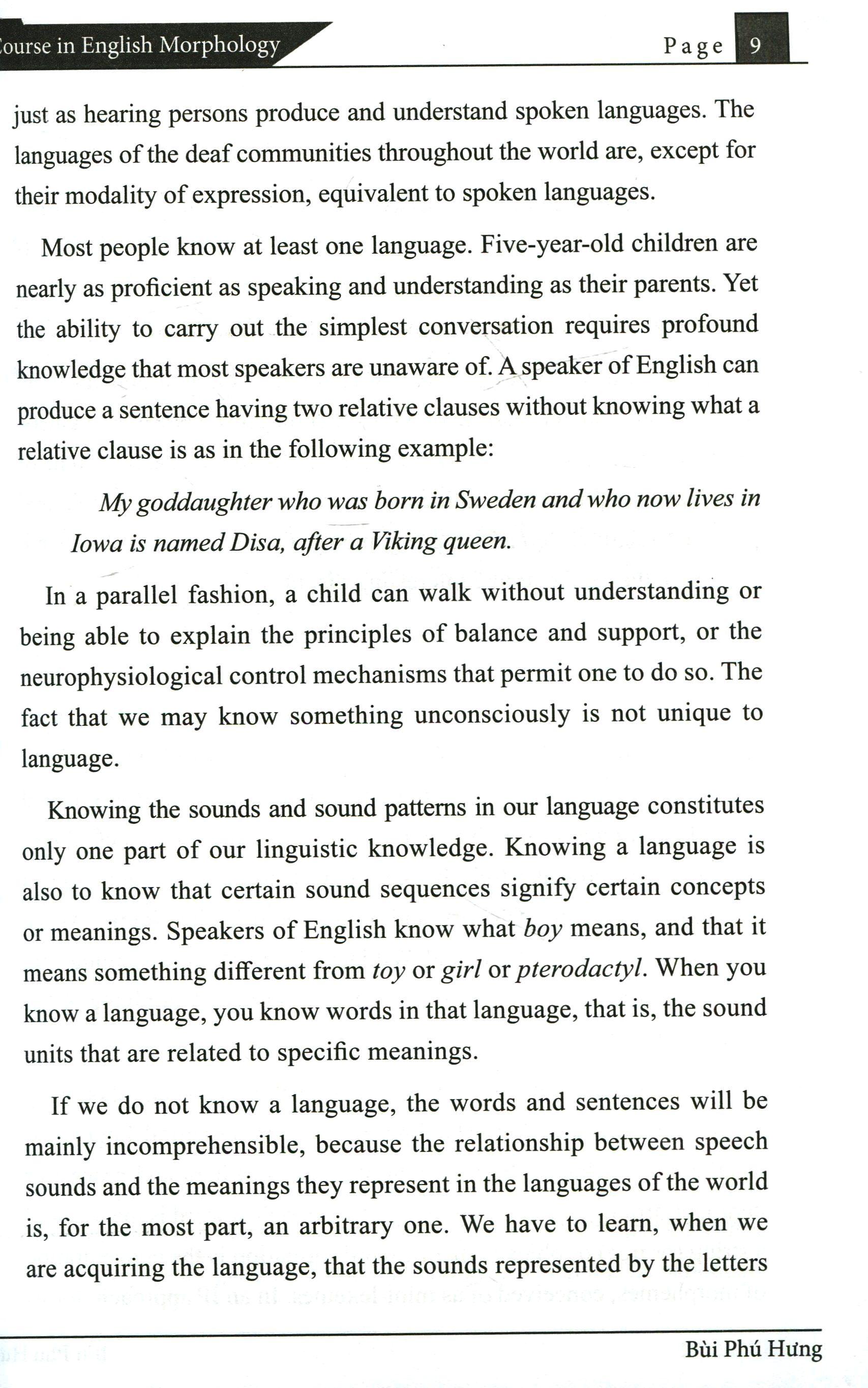 A Course In English Morphology - Bùi Phú Hưng