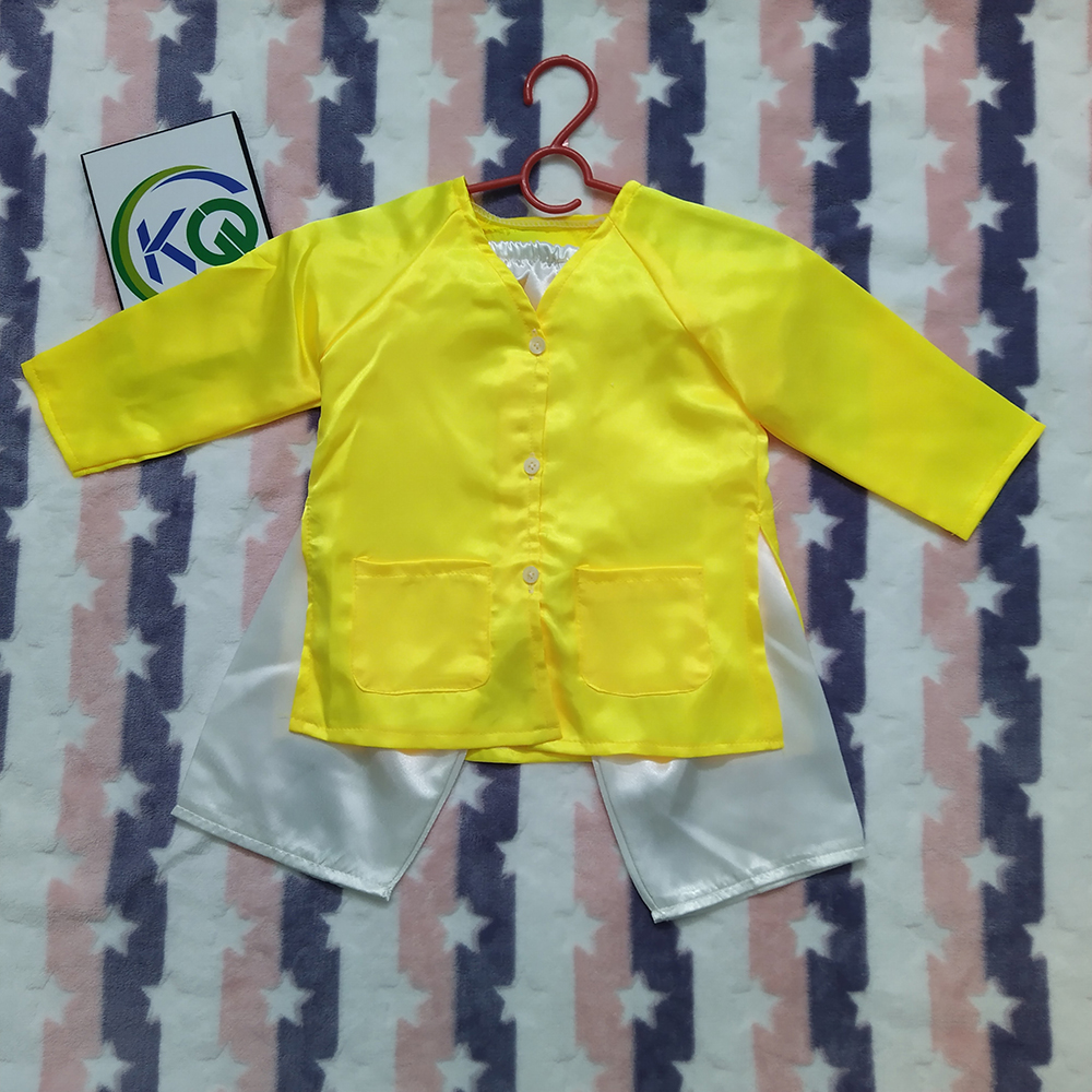 Combo Bộ quần áo Bà Ba màu Vàng và Khăn Rằn