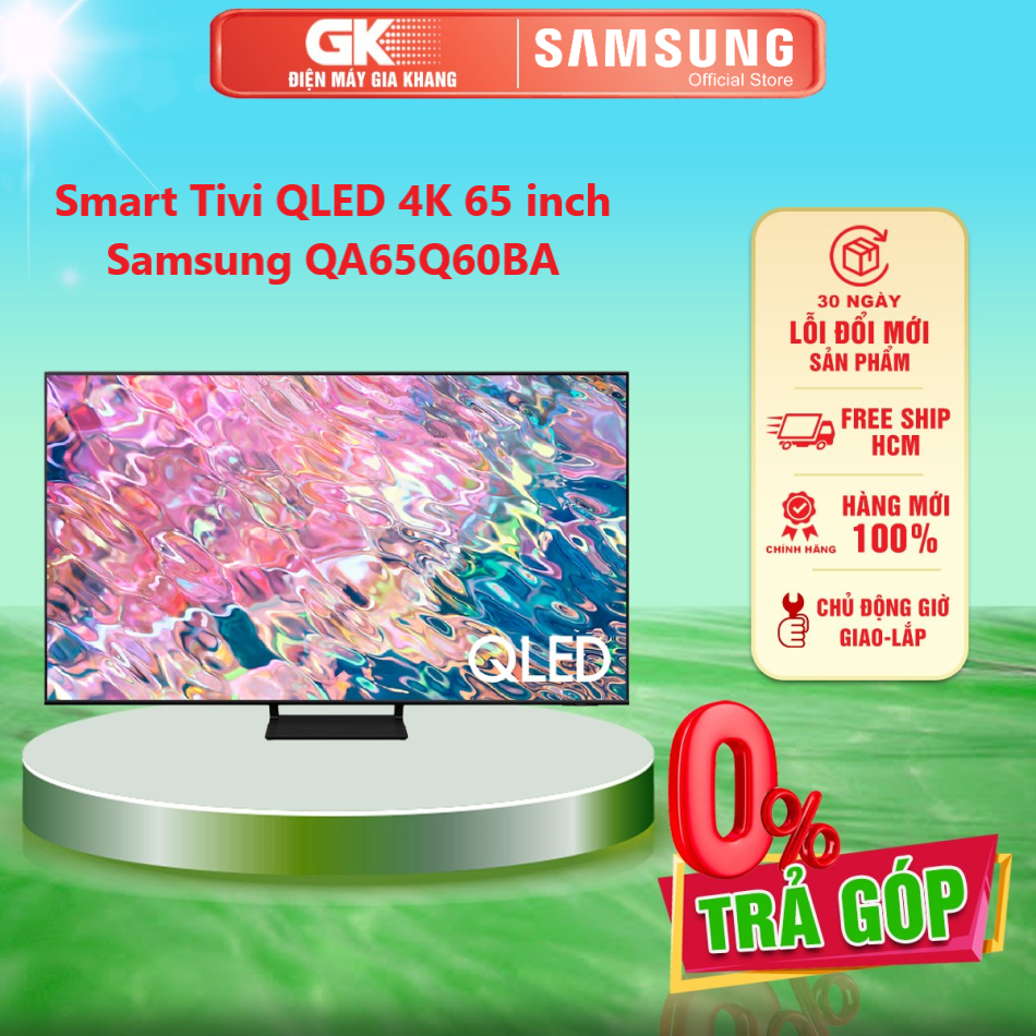 Smart tivi qled 4k 65 inch samsung qa65q60ba - giao toàn quốc - freeship hcm