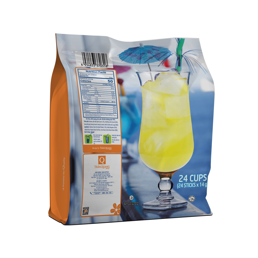 [Freeship 15k cho đơn từ 99k] Trà Chanh Cool Tea Trần Quang bịch 336g (24 gói dài * 14g)