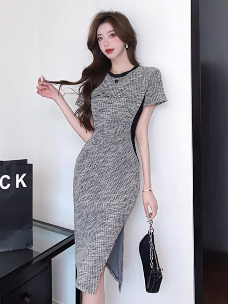 Hàng nhập đầm thun dạ body cổ kèm phụ kiện hàng siêu đẹp