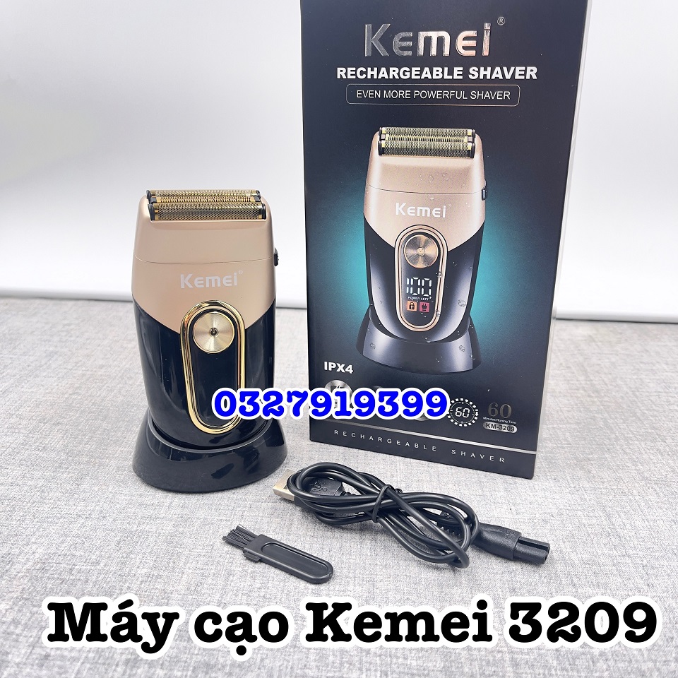 ✅ Máy cạo khô cạo râu cao cấp Kemei 3209 - màn hình