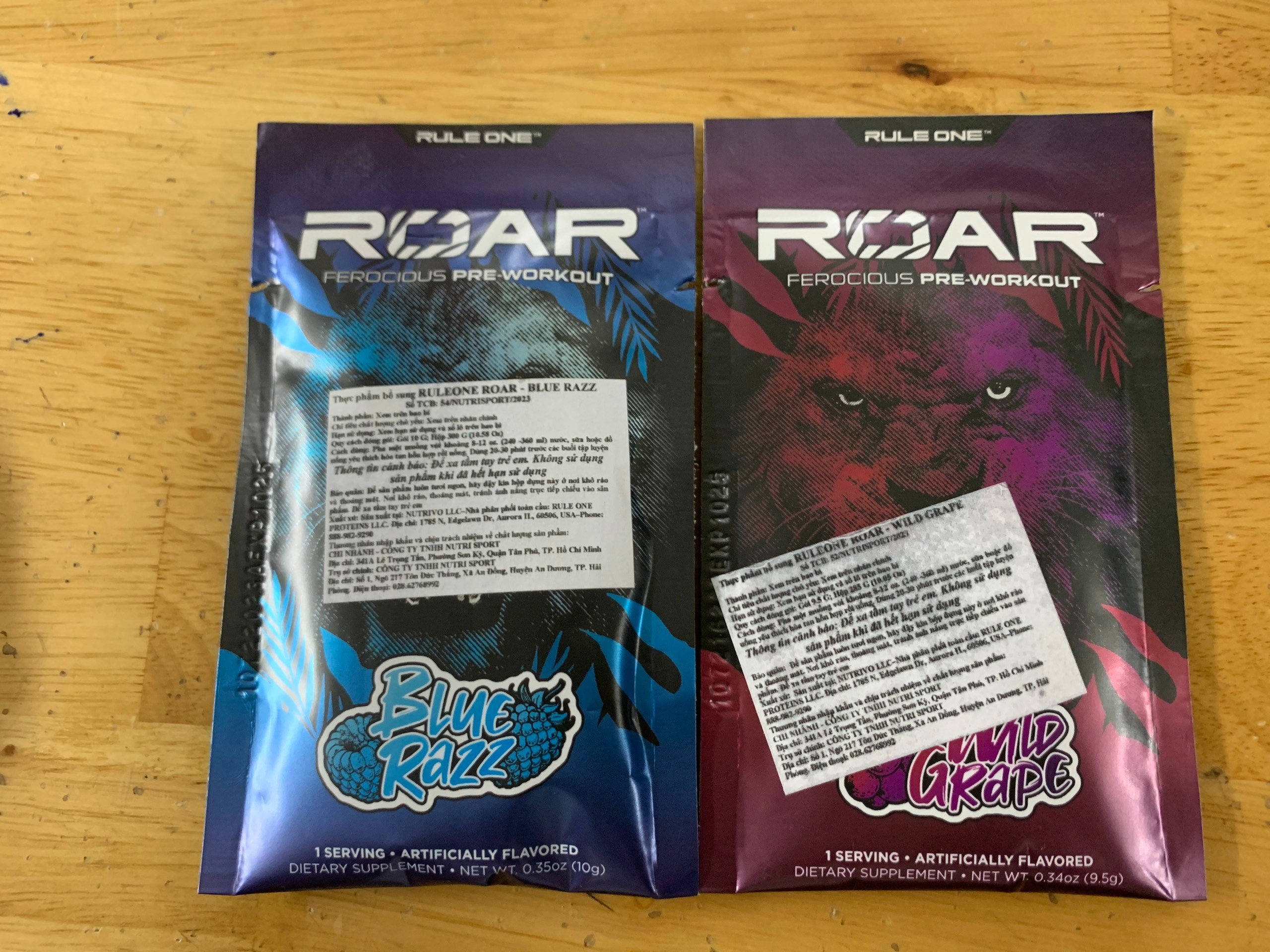 Combo 5 sachets of Rule 1 ROAR Ferocious Pre-Workout 10g