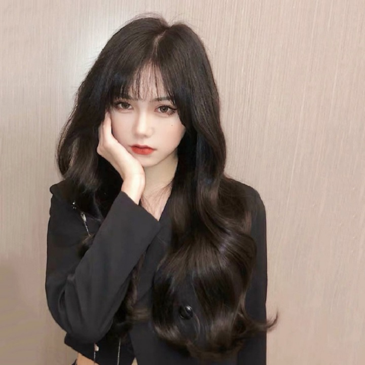 Tóc giả nữ nguyên đầu,tóc giả nữ cao cấp làm bằng tơ mềm mượt như tóc thật (màu vàng,nâu,đen) + tặng kèm lưới