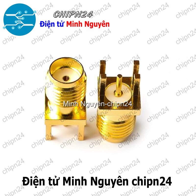 [2 cái] (F344.4) Đế Anten SMA-KE-13.5 Cái Thẳng hàn PCB - HH005888