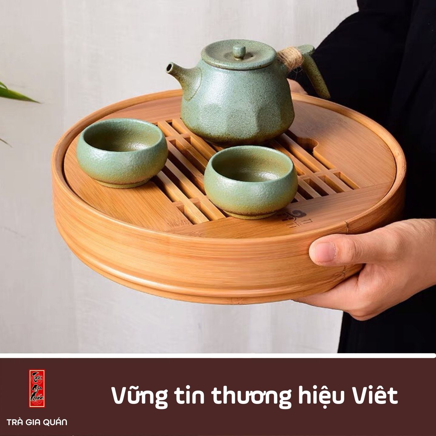 Khay Trà Tre Cao Cấp Tròn KT 14