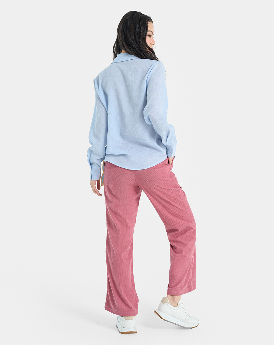 Áo Sơ Mi Nữ Thời Trang JUNO Dài Tay Rập Nhăn JNASM019