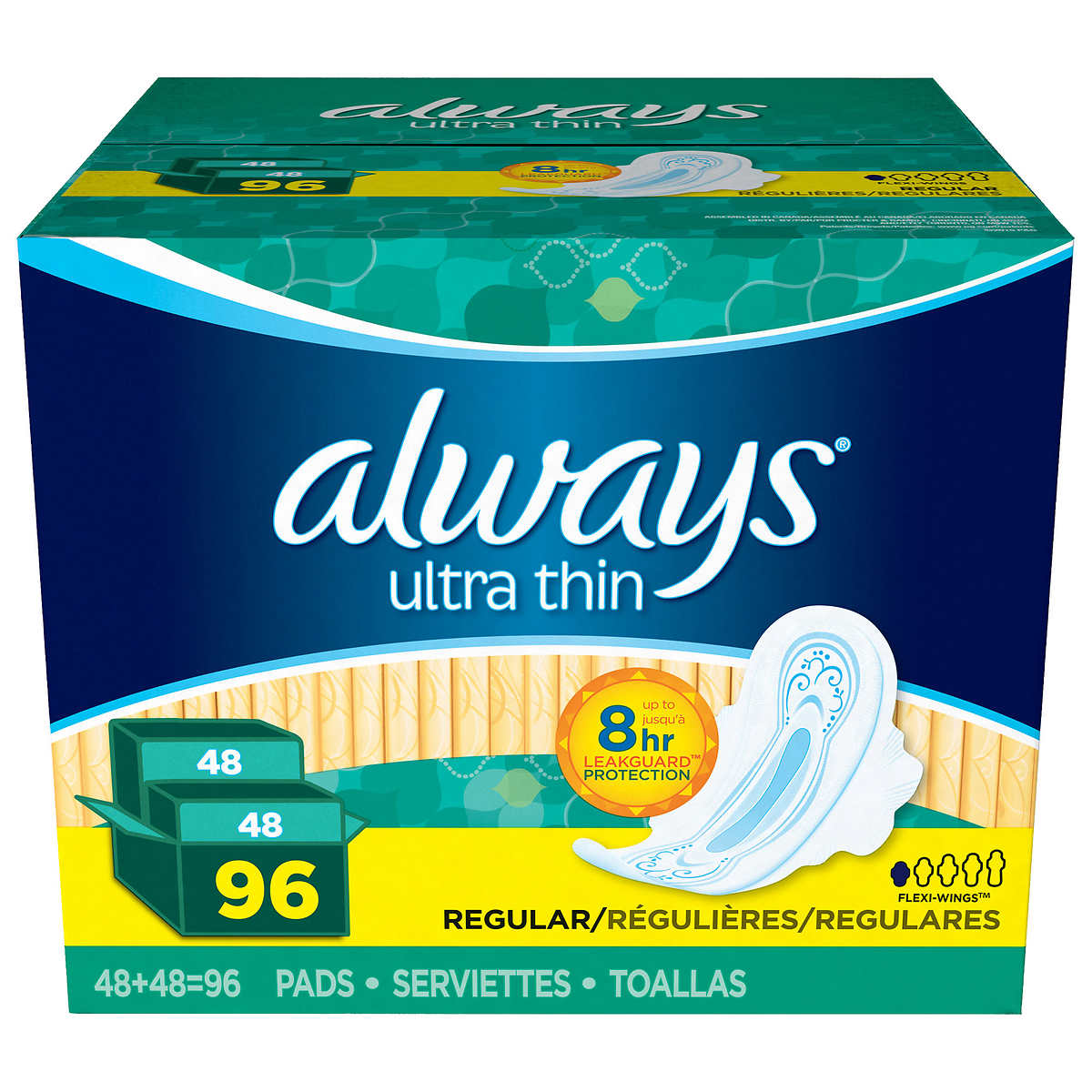 [HCM][HÀNG MỸ] BĂNG VỆ SINH BAN NGÀY SIÊU MỎNG ALWAYS ULTRA THIN REGULAR 8HR 96 MIẾNG