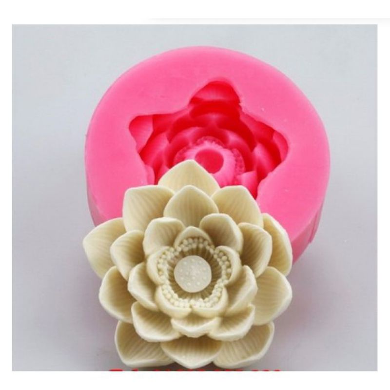 Khuôn silicon làm hoa sen nở lớn 10cm