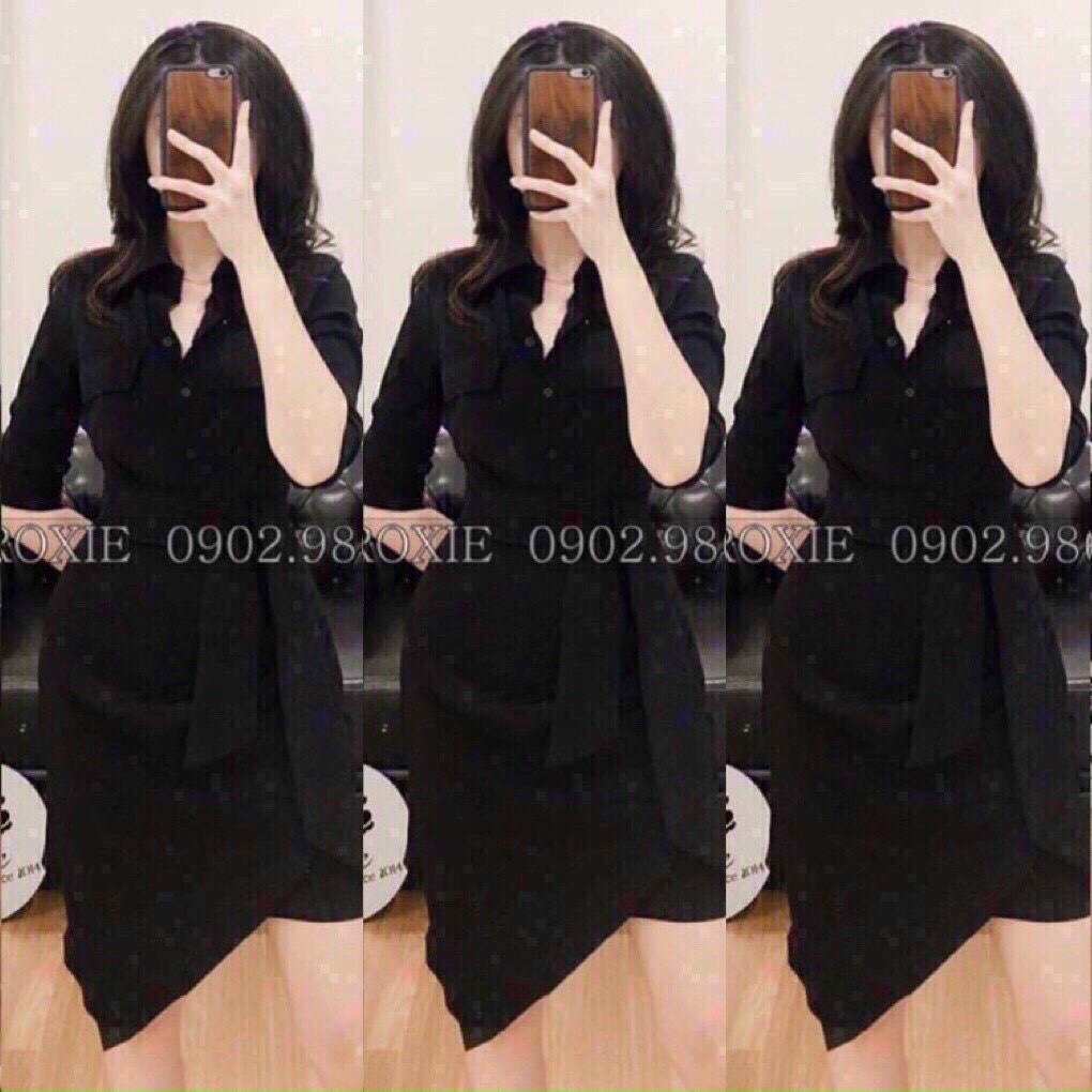 Đầm sơ mi xinh xắn bốn màu ( màu trắng, màu vàng, màu đen và màu đỏ )