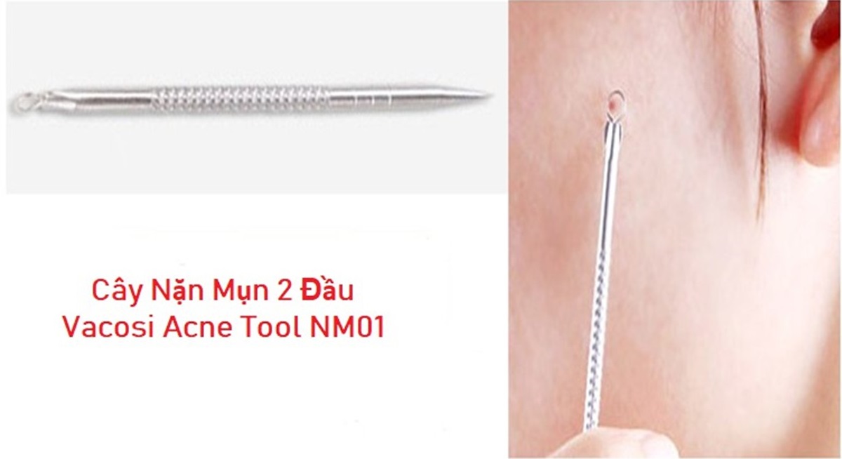 Cây Nặn Mụn 2 Đầu Vacosi (1 cái/túi)