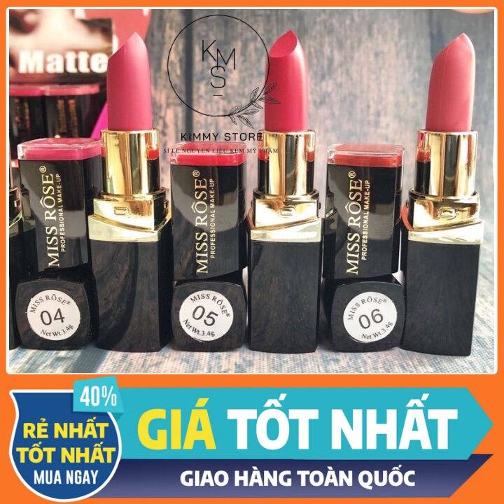 Son miss rose 3D màu đỏ - quà tặng