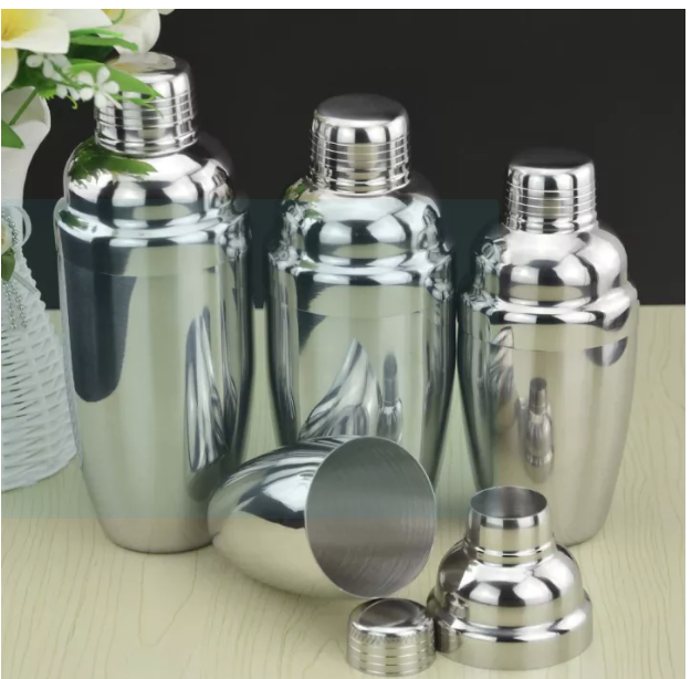 Bình pha chế trà sữa inox Shaker- Size trung 550cc