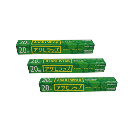 Combo 3 Màng bọc thực phẩm Nhật Bản Asahi Wrap 30cm x 20m
