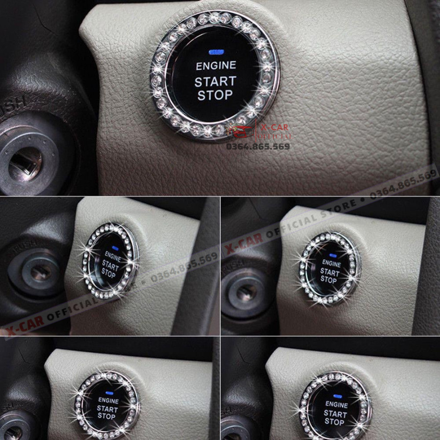 Vòng trang chí đính đá START STOP Cho ô tô