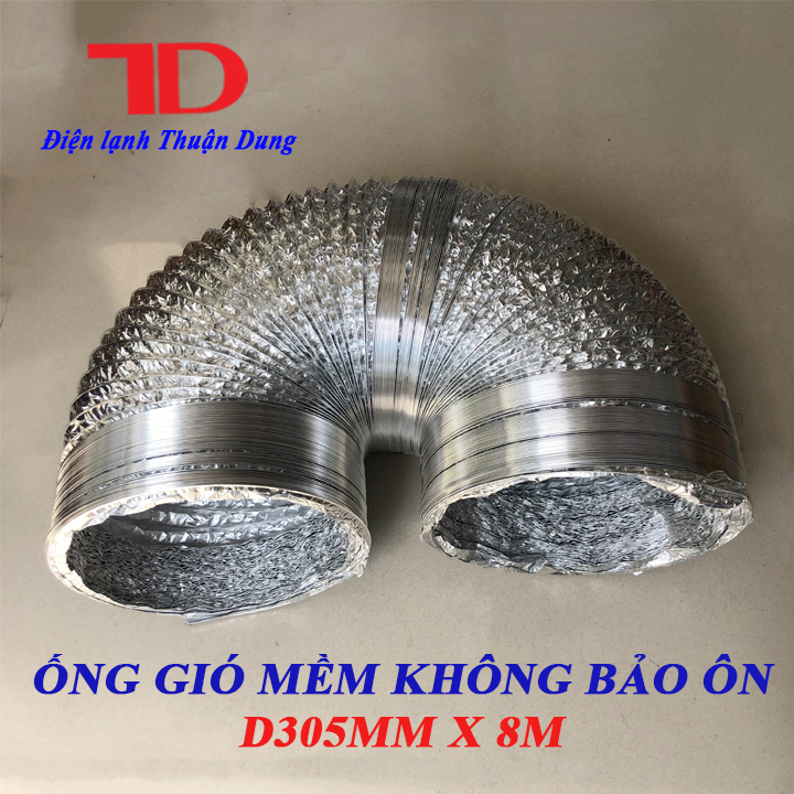 Ống gió mềm không bảo ôn D305mm x 8m - Điện Lạnh Thuận Dung