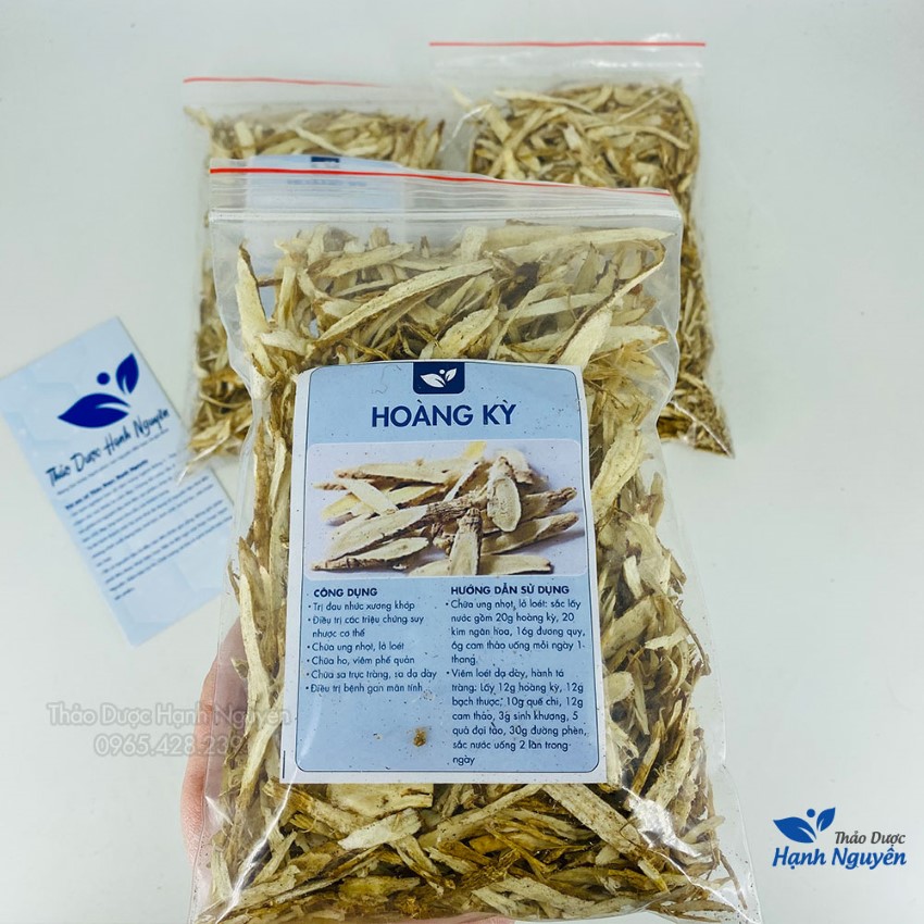 Hoàng kỳ 100g, lát to, già, thơm, trà hoàng kì tăng sức đề kháng, khí huyết lưu thông - Thảo Dược Hạnh Nguyên