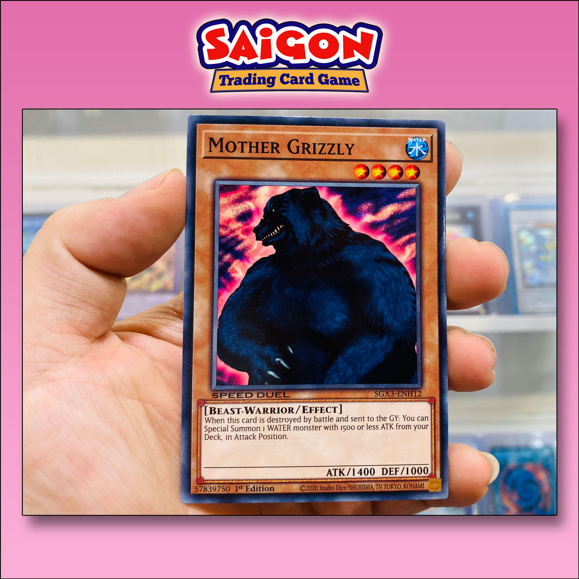 Thẻ bài yugioh mã sgx3-enh12 - mother grizzly - common - 1st edition