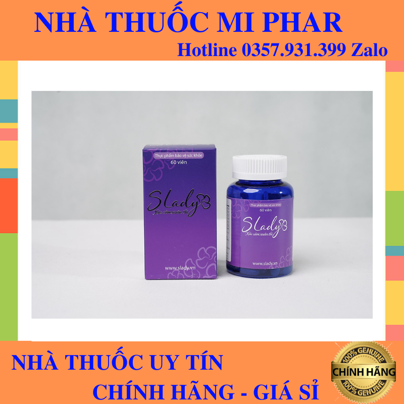 [Miễn Phí Ship|[HCM]Viên uống SLady - Giúp cân bằng nội tiết tố nữ cải thiện sức khỏe sắc đẹp và sinh lý nữ-MIPHAR 1