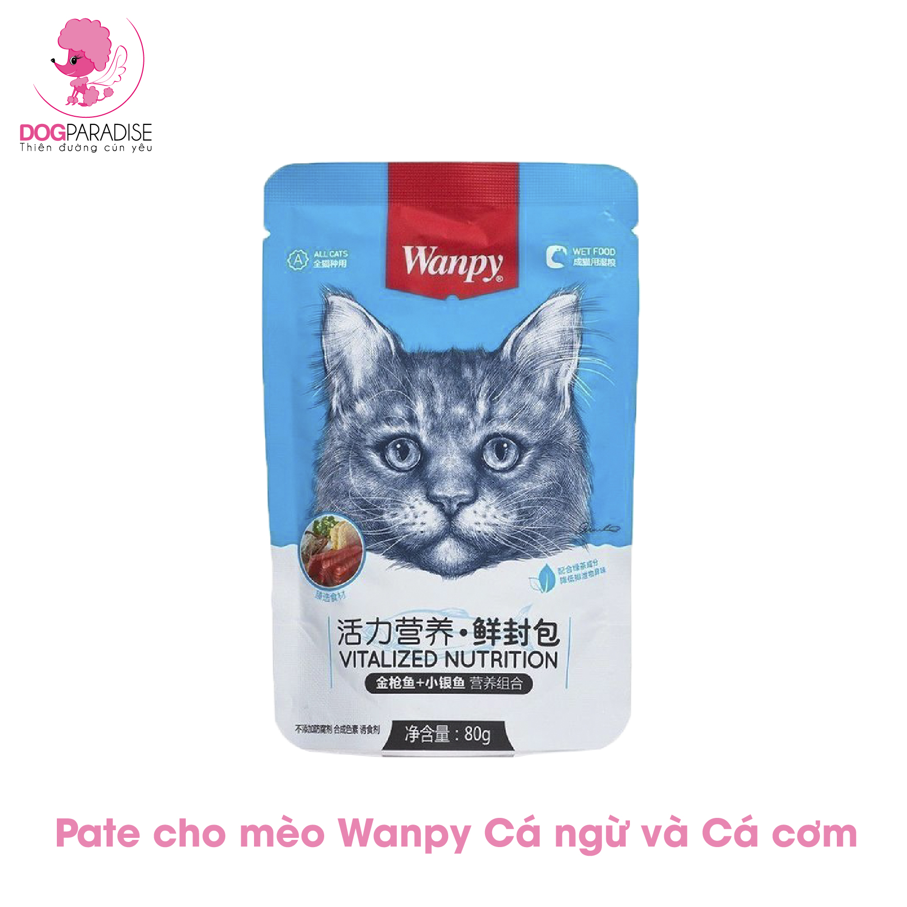 Pate Wanpy cho mèo - 80gr nhiều vị - Dog Paradise