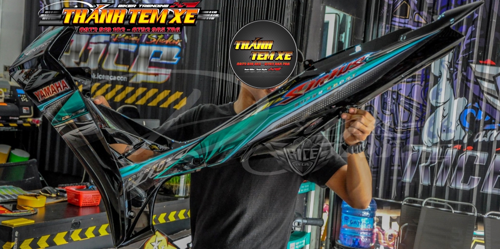 Tem Rời Candy Sirius Đen Phối Xanh Ngọc Lục Bảo (Bộ)