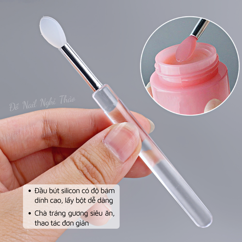 Cọ chà tráng gương silicon nail